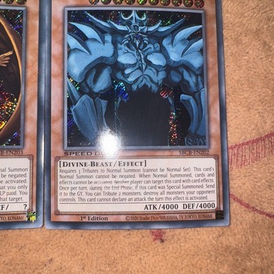 YUGIOH Egyptian God Cards Slifer Obelisk Ra SBCB-EN201 202 203 SPEED DUEL NM | eBay YUGIOH Egyptian God Cards Slifer Obelisk Ra SBCB-EN201 202 203 SPEED DUEL NM | eBay