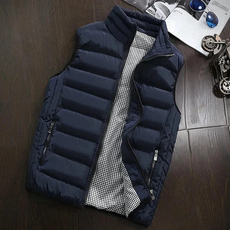 Men's Windproof Padded Gilet Sleeveless Winter Waistcoat Warm Quilted Vest Jacke image 1