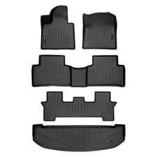 SMARTLINER Front/Rear Floor Liners w/Cargo Liner Black for Kia Sorento