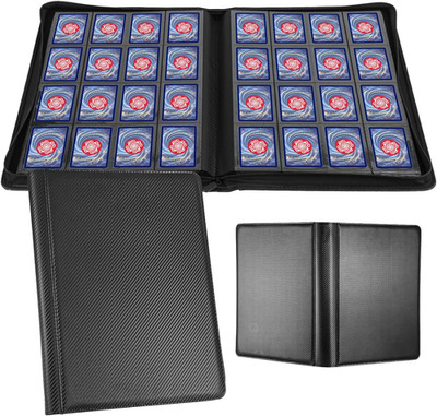 Card Binder 1000 Pockets, Premium PU Cover 16 Pocket Trading Card Binder, Ringle