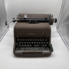 Vintage Royal Magic Margin Portable Typewriter Brown & Green - Needs Cleaning thumbnail