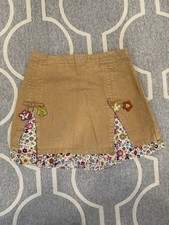 Girls VTG Y2K Gymboree Floral Tan Skirt Size 5 Corduroy EUC 90  s