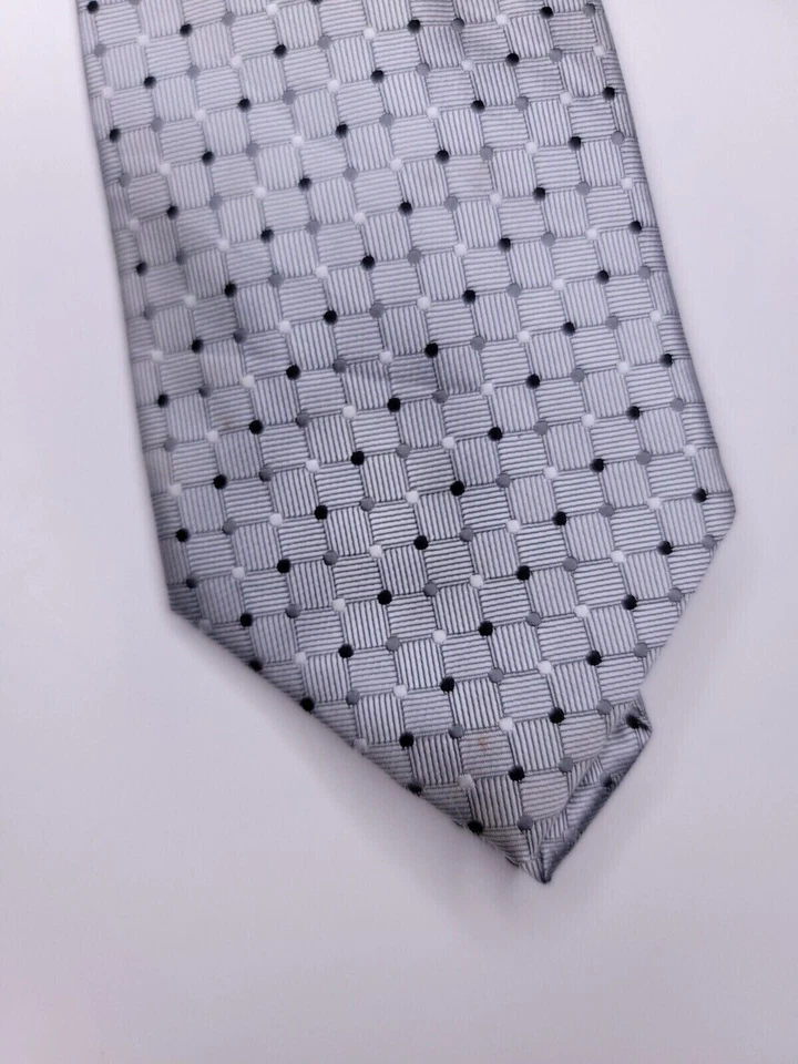 Мужской официальный галстук Croft & Barrow 58 дюймов Lx3 дюйма W серебристый галстук - Изображение 2 из 4