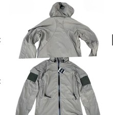Tactical Outdoor Windproof Soft Shell PCU L5 Jacket Nylon Hooded Grey Coat