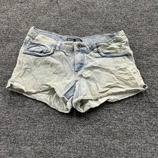 Levi's Shorts Girls Size 16 REG Light Wash Denim Ramie Cotton Shorty Raw Hem