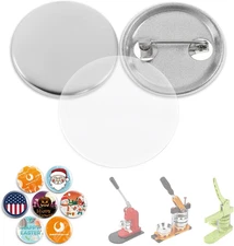 100 Sets of Metal Button Supplies Blanks 25mm / 0.98 in (Approx. 1 inch) for ...