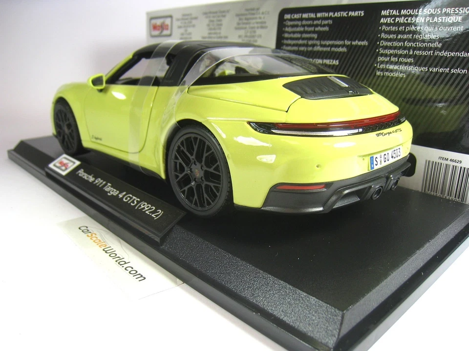 PORSCHE 911 TARGA 4 GTS 2025 (992.2) 1/18 MAISTO (LIGHT YELLOW) - Imagen 3 de 3