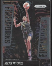 2025 Panini Prizm WNBA #6 - Kelsey Mitchell Fireworks - Indiana Fever
