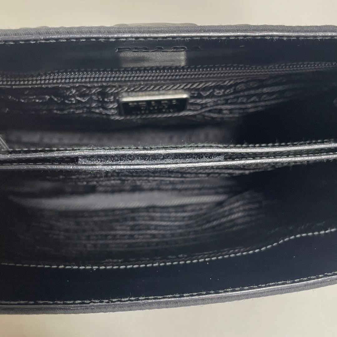 2601 177 Prada One Shoulder Bag Nylon Leather Black thumbnail 8