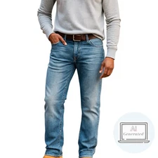 TX Axel Mens Slim Boot Jeans Stretch Denim Medium Wash Size W34 x L32