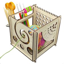 3X -In- Wooden Yarn Bowl, 2024 Multifunctional Knitting Tool,Wooden Yarn6544