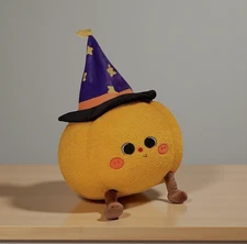 14” Pumpkin Plush Toy, Cute Halloween Cartoon Stuffed Doll Gift