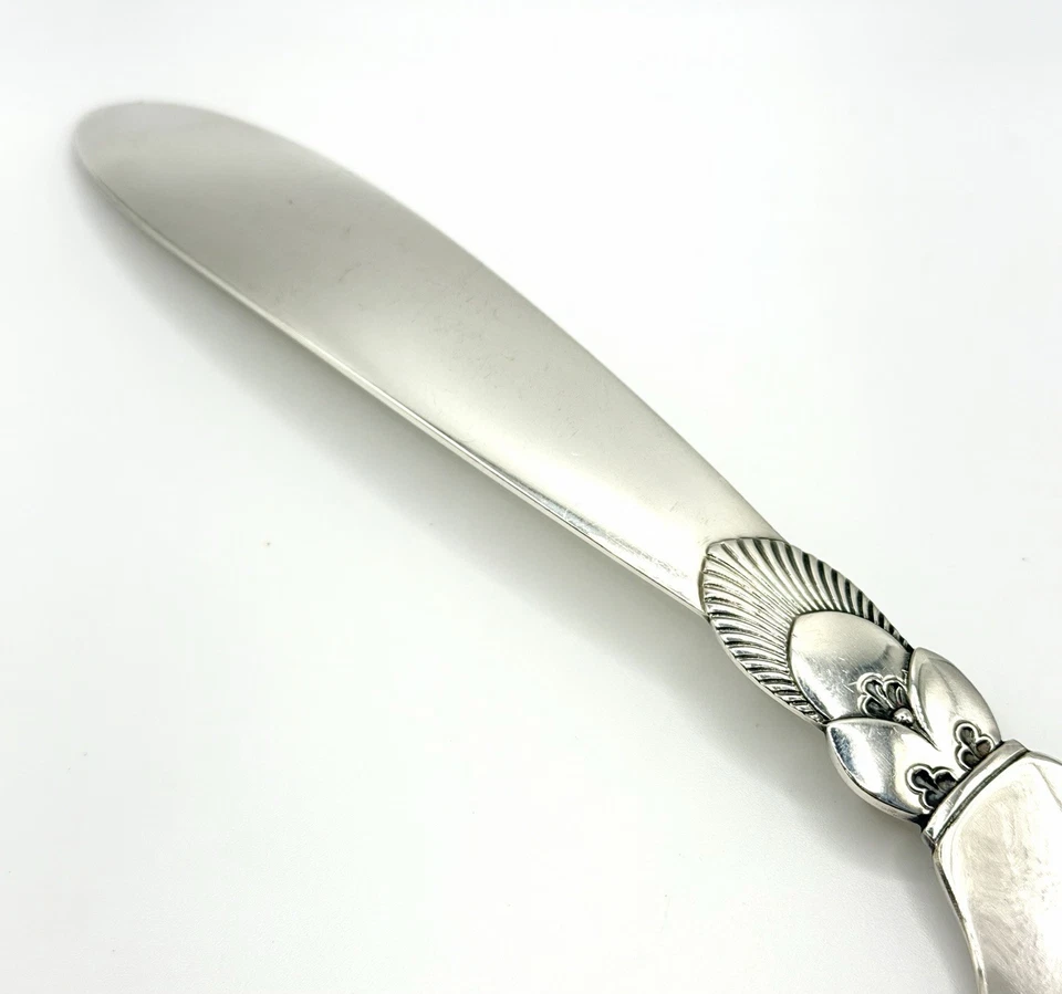 Cuchara perforada para servir Georg Jensen Cactus de plata de ley 8 3/4" sin mono 107,5 g Foto 3 de 4