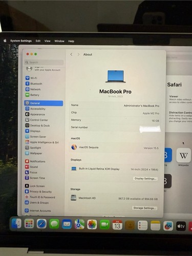 Apple Macbook Pro 14" 2023 M3 Pro 11 Core CPU, 14 Core GPU 1TB SSD 18 GB RAM - Afbeelding 3 van 7