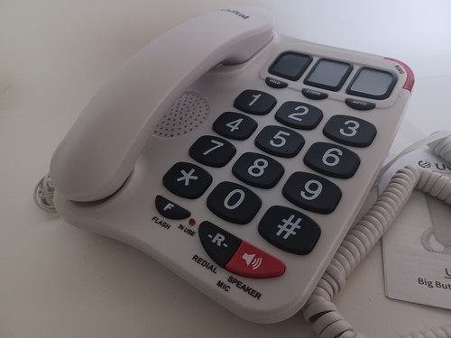 Telefon z dużymi guzikami dla seniorów - prosty telefon podstawowy dla osób starszych, biały/czarny - Zdjęcie 6 z 13