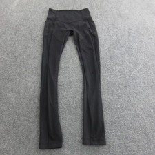 Lululemon Pants Womens 4 Black High Rise Yoga Leggings Pockets LW5A7S P60