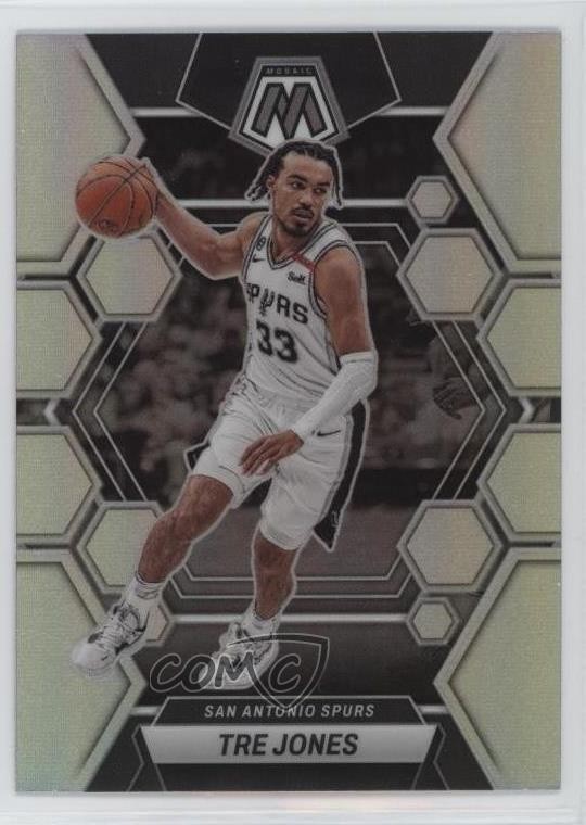 2022-23 Panini Mosaic Silver Prizm Tre Jones #173 fm0