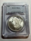 1881 P Morgan Silver Dollar $1 PCGS MS64 Blast White