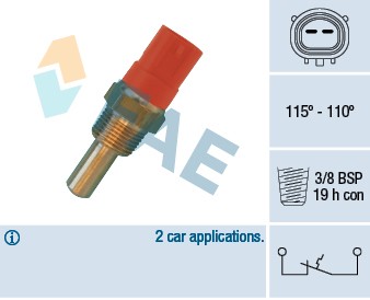 FAE 36400 Temperaturschalter, Kühlerlüfter für MITSUBISHI