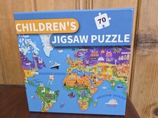 Children's Map of the World Giant Jigsaw Puzzle 70 Pieces NEW Sealed