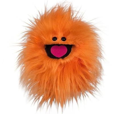 Professional Muppet-Style Hand Puppet Practice Orange Monster Wackadoo