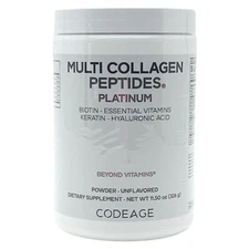 Codeage Multi Collagen Peptides Platinum Vitamins Amino Acids 11.5oz Exp 03/2028