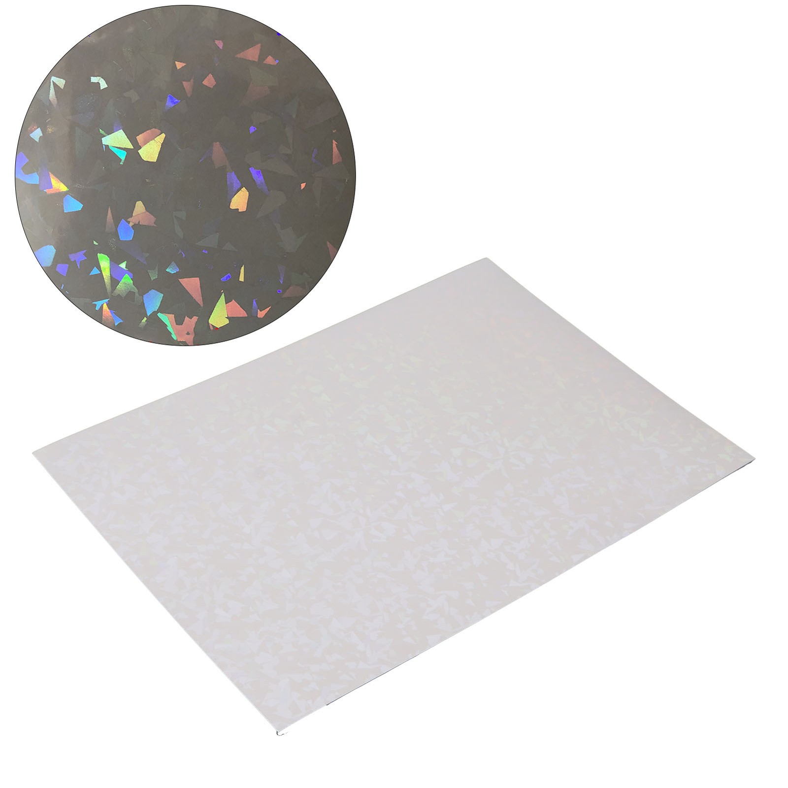 50 Sheets Holographic Cold Laminate Sheet Cuttable Scratch Resistant A4 Cold