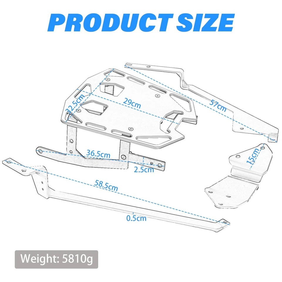Estante superior de carga múltiple CNC con soporte de submarco para HONDA XR650L 2002-2025 Foto 3 de 4