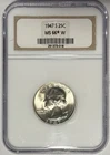 1947 S Washington 25c NGC MS66☆W ‼️RARE VINTAGE SLAB, SERIAL # BELOW, ☆ And W‼️