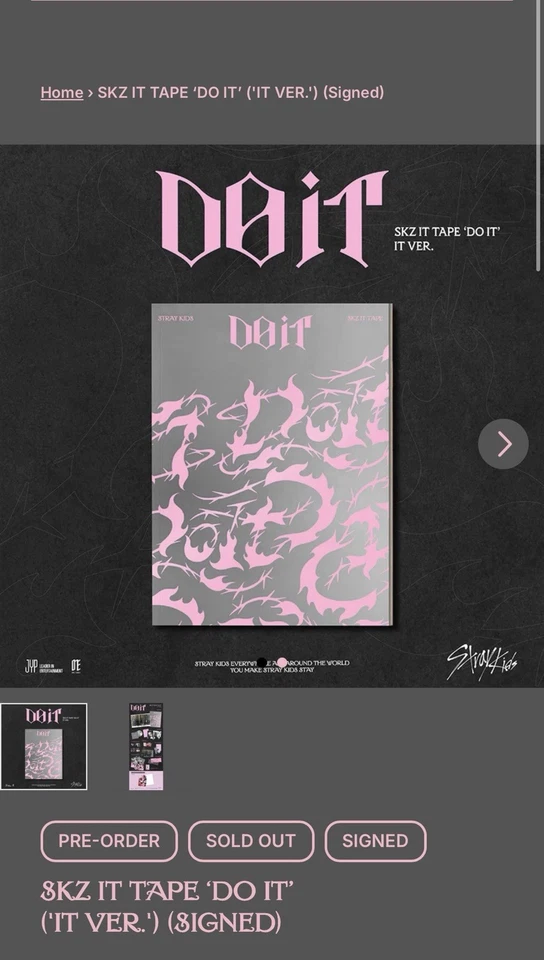 STRAY KIDS SKZ IT TAPE DO IT SIGNED ('IT VER.') PRESALE BRAND NEW Free Shipping - Image 4 of 4