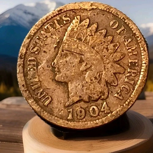 1904 Indian Head Cent Actual Coin Shown - A12