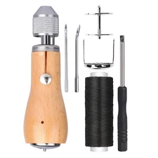 Professional Leather Sail Canvas DIY Sewing Awl Repair Tool Kit Accessories