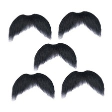 5x Fake Mustache Realistic False Facial Hair for Adults Players Party Masquerade