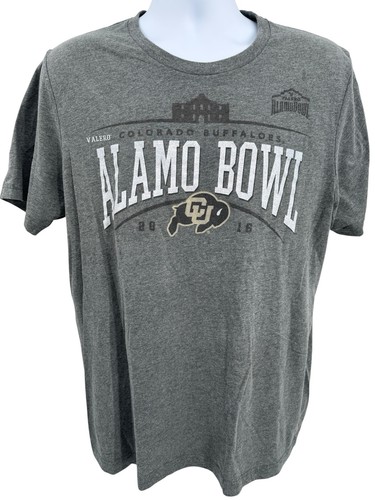 2016 Colorado Buffaloes Valero Alamo Bowl T-Shirt Größe XL grau CU Buffs Fußball