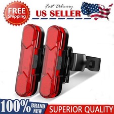 2 Sets USB Rechargeable LED Bicycle Headlight Bike Front Rear Lamp Cycling US
