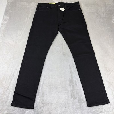 Levi's Premium 512 Jeans Men's Size 36x34 Black Denim Slim Taper Big E Stretch