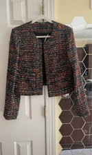 NEW ann taylor cropped Sparkly tweed blazer size 10 open front
