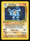 Machamp 8/102 Base Set 1st Edition Holo Rare Pokemon Card