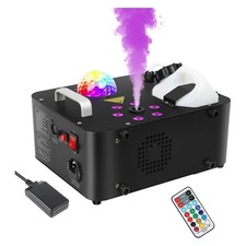 Fog Machine,1000W DJ Smoke Machine Maker with Disco Ball 6 RGB LED Lights Pro...