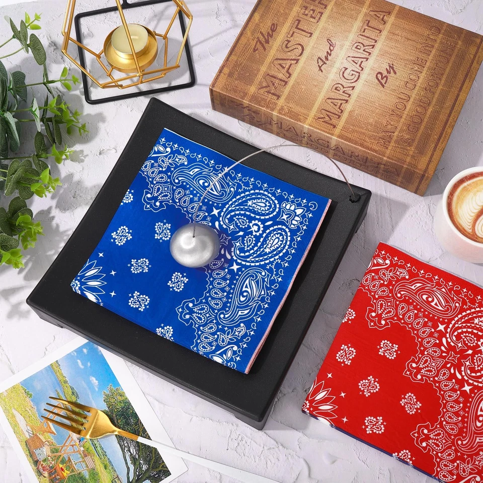 Servilletas de papel de vaquero occidental desechables de doble cara con estampado de cachemira Lun... Foto 4 de 4