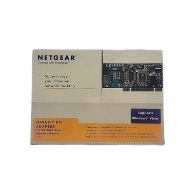 Netgear Gigabit Ethernet PCI Adapter GA311 1000 MBPS Performance 2006 Vintage