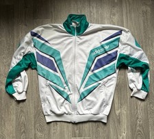 Rare Adidas Originals Vintage 90s Trefoil Geometric Colorblock Track Jacket S