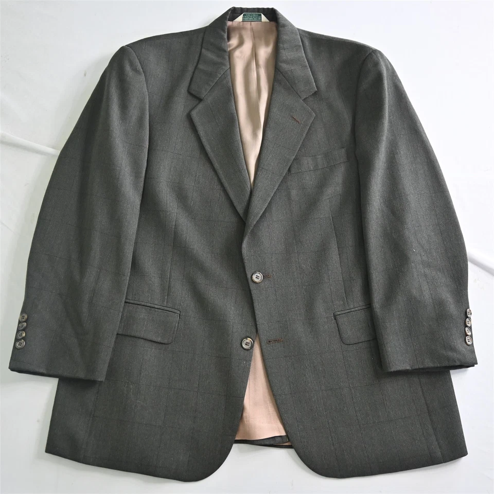 De Colección Evan-Piccone 48R 38x28 Verde Ventana 100% Lana Hombres Chaqueta Pantalones Traje Foto 2 de 4