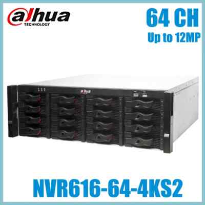 Dahua NVR616-64-4KS2 64 CH 3U 16HDDs Ultra Series Netzwerk Videorecorder, 40TB