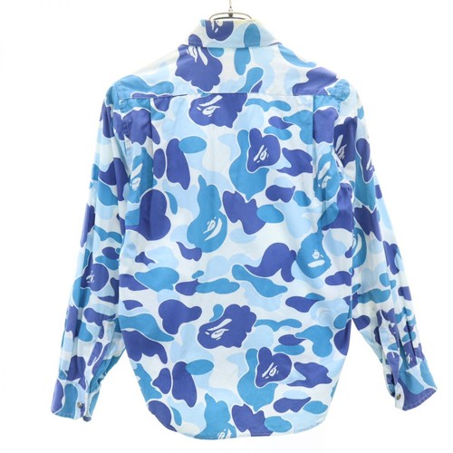 A BATHING APE Overall handle Long sleeve shirt XS Blue Men's - Picture 2 of 9