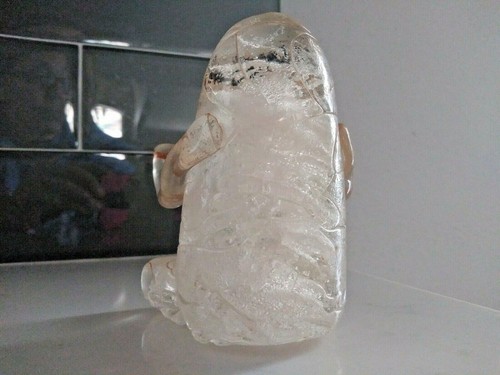 Halloween Hard Layered Plastic Ghost Mummy Figurine black beaded eyes - Imagen 5 de 12