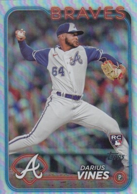 DARIUS VINES TOPPS ROOKIE RAINBOW FOIL PARALLEL RC BRAVES #493 2024 24 S2