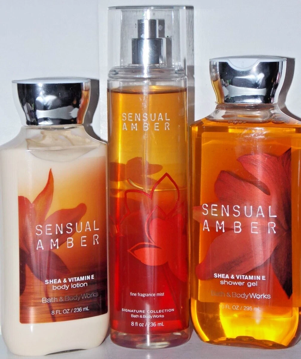 Bath & Body Works Gift Set of 2 Sensual Amber Body Lotion & Fine Fragr –  Spavacandles