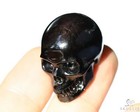 Gemstone 1.2" Purpurite Hand Carved Crystal Skull, Realistic, Crystal Healing