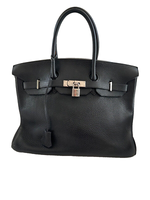 Hermes Black Togo Leather Birkin 35 Palladium Silver | eBay